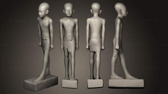Египетские статуи и рельефы (Египтянин, STKE_0039) 3D модель для ЧПУ станка